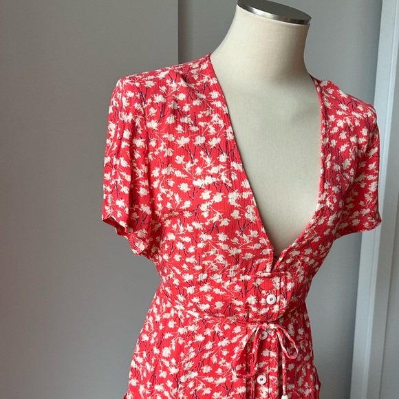 By Together Red Mini Dress with Tassel Tie - Picture 4 of 9